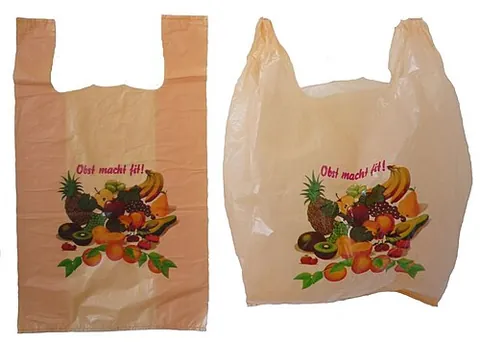 sando bag: a shopping bag with two handles so as to be shaped like a sando sleeveless undershirt (usually a...