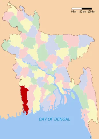satkhira district: one of the ten districts in the Khulna Division of Bangladesh