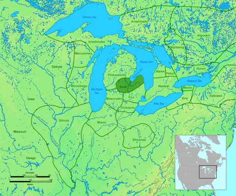 sauk: a member of a certain tribe or group of Native Americans of the Eastern Woodlands culture group
