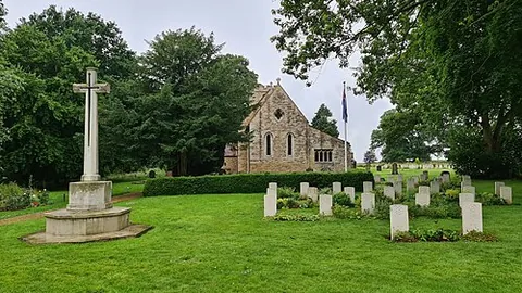scampton: a village and civil parish in West Lindsey district, Lincolnshire, England (OS grid ref SK9479)