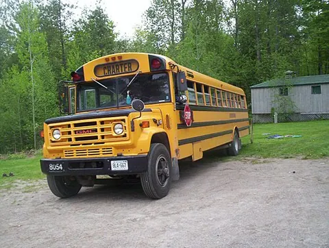 school bus: a bus which carries children to or from school