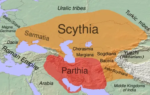 scythia: a geographic region encompassing the Pontic-Caspian steppe in Eastern Europe and Central Asia,...