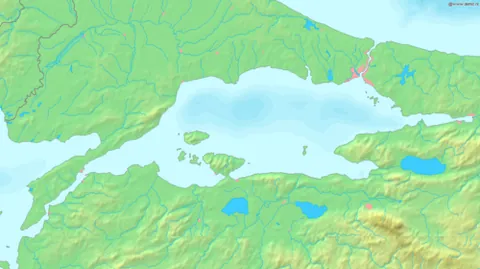 sea of marmara: a deep inland sea in north-western Turkey connecting the Black Sea to the Aegean Sea via the...