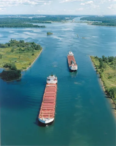 seaway: a lane or route at sea that is regularly used by ships; a sea lane or trade route