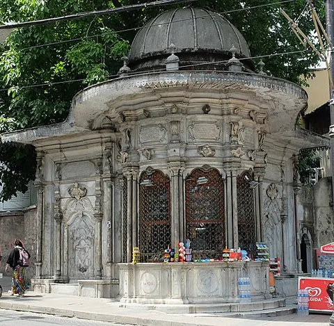 sebil: a fountain, a small structure in a Muslim area where water is freely dispensed to members of the...