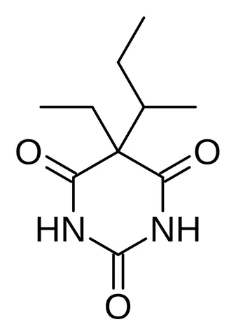 secbutabarbital: a synthetic barbiturate used especially in the form of its sodium salt C₁₀H₁₅N₂NaO₃ as a sedative...