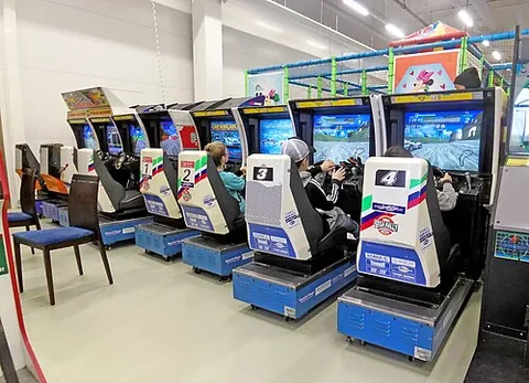 sega blue sky: the bright and vibrant visual aesthetic that defined many of Sega's classic arcade and console...