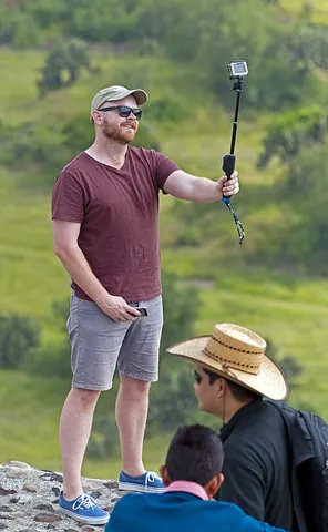 selfie stick: an extendable monopod arm onto which a smartphone or camera can be mounted in order to take...