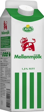 semi-skimmed milk: milk from which about half of the cream has been removed