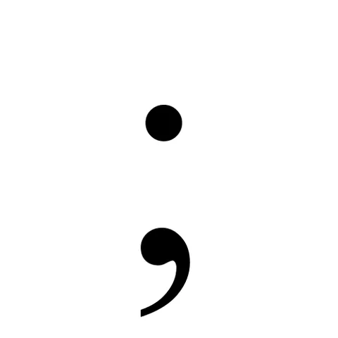 semicolon: the punctuation mark ;