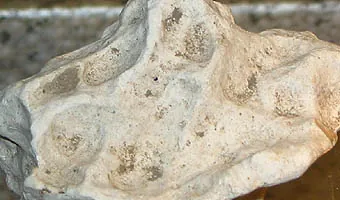 sepiolite: a hydrated magnesium silicate, clay mineral used for carving into decorative articles and smoking...