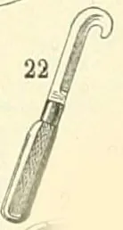 serpette: a pruning knife with a curved blade