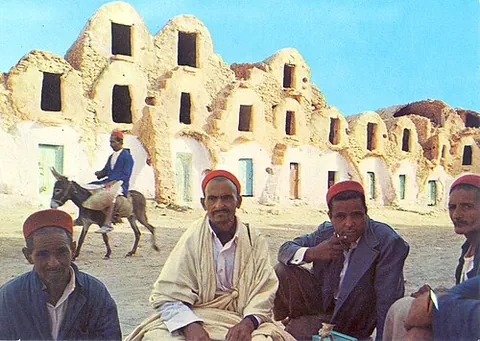 shashiya: a Maghrebi brimless cap with a tassel and straight sides