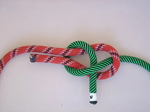 sheet bend: a type of knot that can be used to join two ropes of different diameters