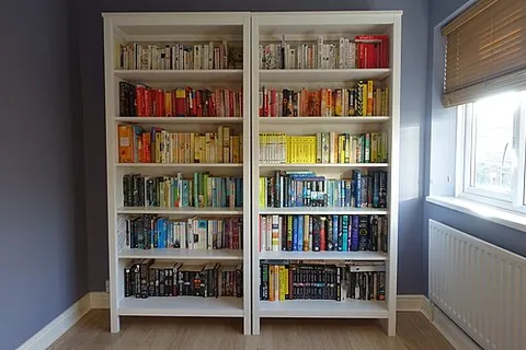 shelfie: a photograph of a bookshelf/bookcase taken by its owner and shared on social media