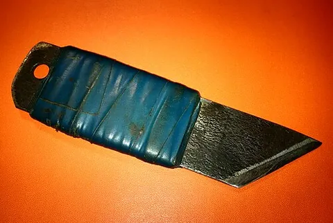 shiv: a knife, especially a makeshift one fashioned from something not normally used as a weapon (like a...
