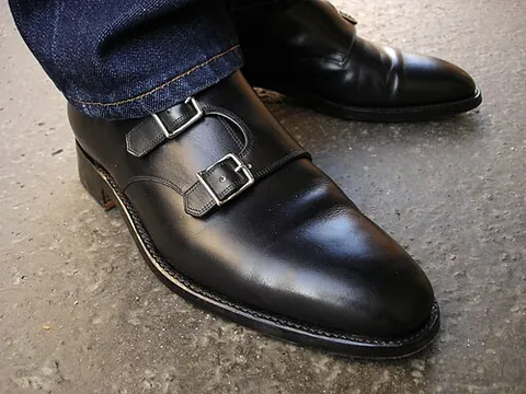 shoe-leather: leather that is used to make shoes