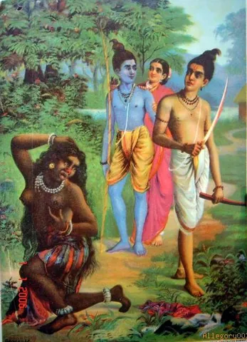 shurpanakha: the sister of Ravana in the Hindu epic Ramayana