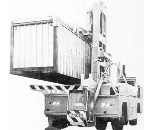 side-loader: a forklift truck which has its forks mounted on one side
