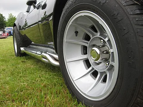 sidepipe: an exhaust pipe which exhausts to the side of the vehicle