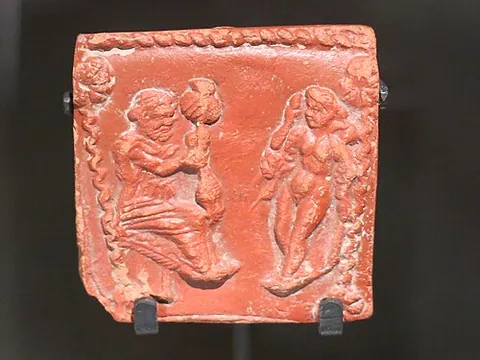 sigillated: decorated by means of stamps (imprints)