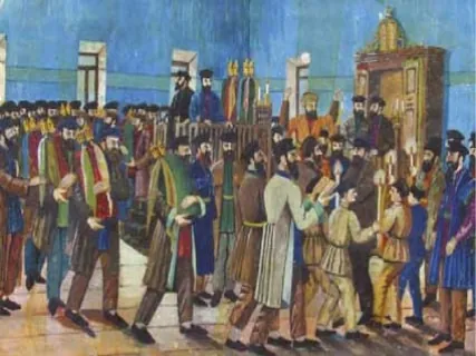 simchat torah: a Jewish holiday that marks the conclusion of the annual cycle of Torah readings, the celebrations...