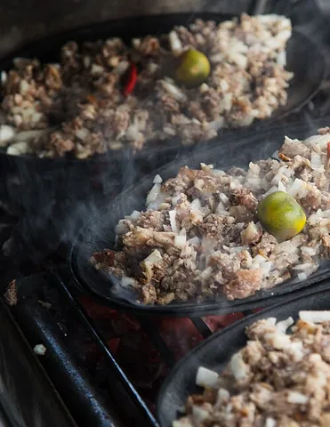 sisig: a pork dish from the Philippines