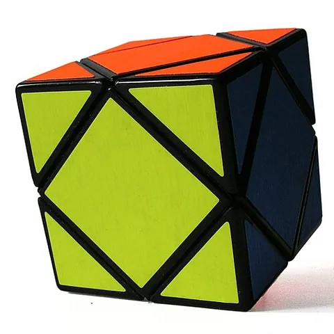 skewb: a puzzle similar to a Rubik's Cube but with axes that pass through the corners rather than the...