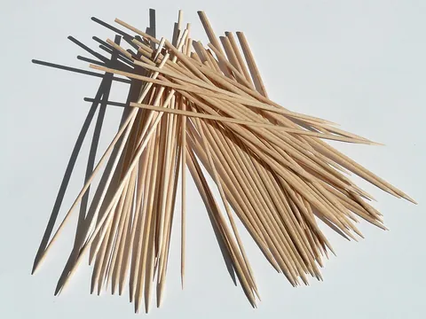 skewer: a long pin, normally made of metal or wood, used to secure food during cooking