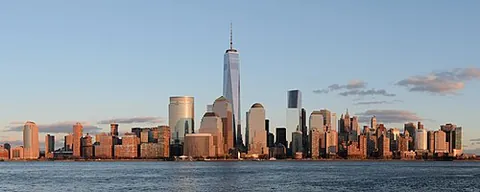 skyline: the line that seems to be the boundary of the sky and the ground; the horizon