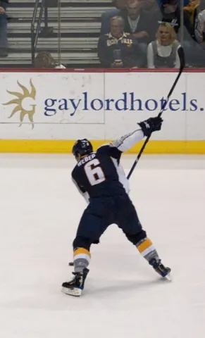 slap shot: the fastest shot in hockey, which typically involves levering the stick above the head before...