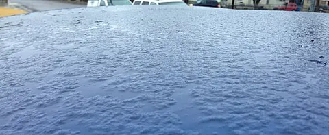 sleet: pellets of ice made of mostly-frozen raindrops or refrozen melted snowflakes