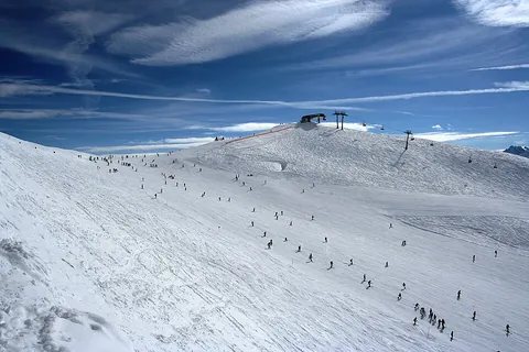 slope: a surface that either inclines or declines in a regular manner from the perspective of an observer