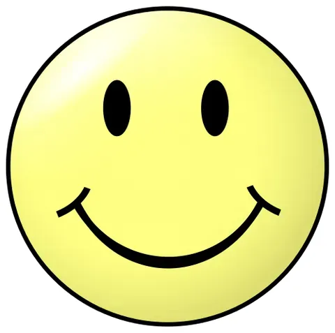 smiley: cheerful and happy; smiling