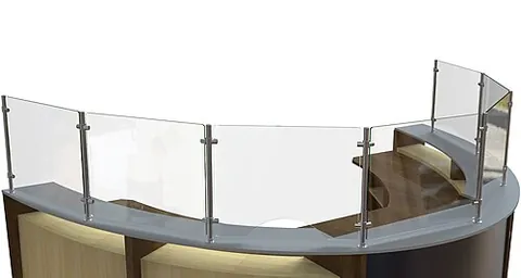 sneezeguard: a transparent panel mounted above a food counter, to prevent food from being contaminated by...