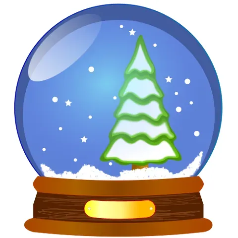 snow globe: a decorative object or toy containing a model of a landscape, fluid and suspended white flakes that...