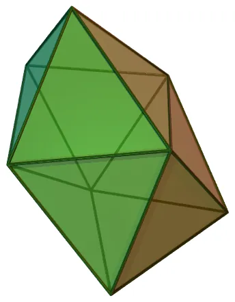 snub disphenoid: a non-regular convex polyhedron that has 12 equilateral triangles as faces and 18 edges and is a...