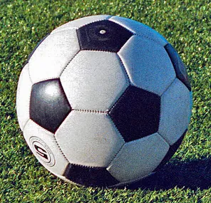 soccer ball: a ball that is designed for use in the sport of soccer; a football
