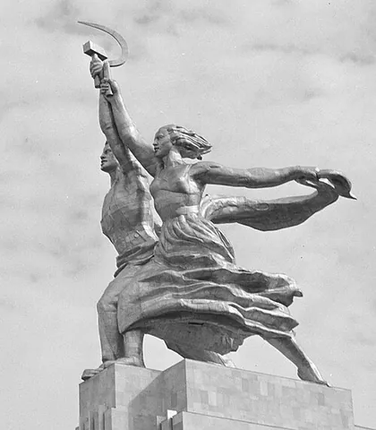 socialist realism: a Stalinist idealization of the dictatorship of the proletariat applied to art that used realistic...