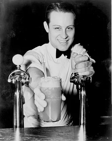 soda jerk: a person who works at a soda fountain