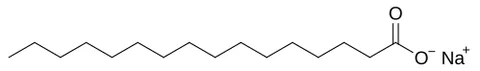 sodium palmitate: sodium salt of palmitic acid