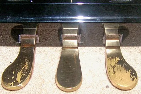 soft pedal: the leftmost foot-pedal on most pianos which, when pushed, dampens the strings and so softens the...