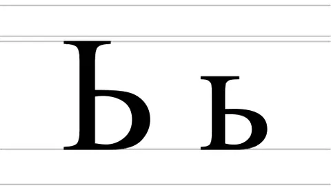 soft sign: the Cyrillic letter Ь/ь (transliterated in English with an apostrophe (’) or prime (′)), which in...
