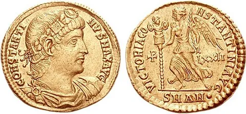 solidus: a Roman ~23k gold coin introduced by Diocletian in AD 301 and called by that name, but reissued at...