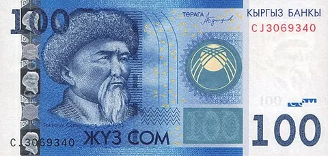 som: the currency of Kyrgyzstan. Symbol: ⃀