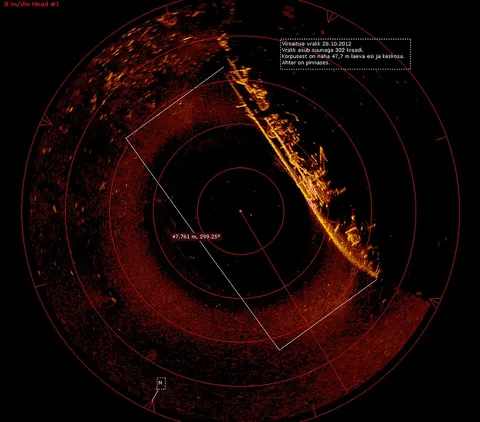 sonar: artificial echolocation by use of electronic equipment, with hydrophones to locate objects...