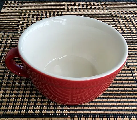 soup bowl: a deep bowl, designed for serving soup