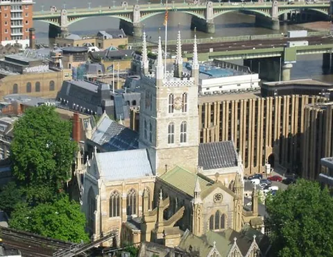 southwark: a London borough of Greater London, extending as far as Crystal Palace south of the River Thames,...
