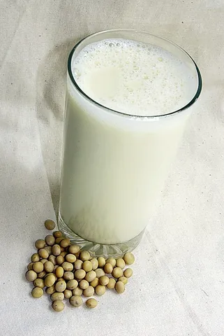 soy milk: a milky liquid made from soy beans and used as a beverage, cooking ingredient or substitute for...