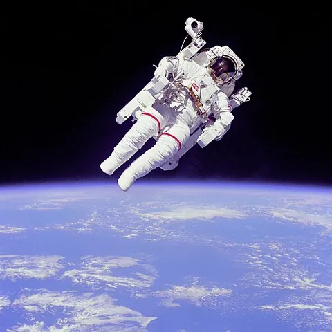 spaceman: an astronaut, often a male astronaut
